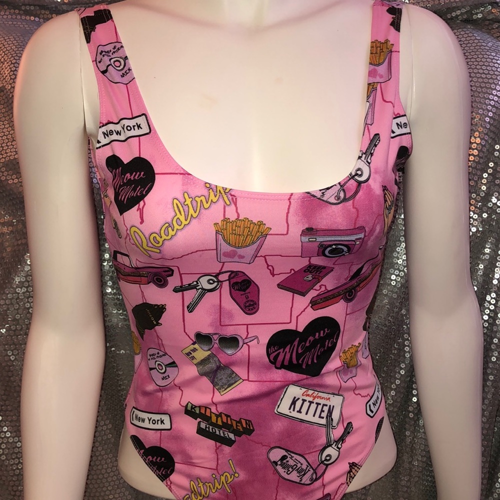 Forever 21 laser kitten Bodysuit